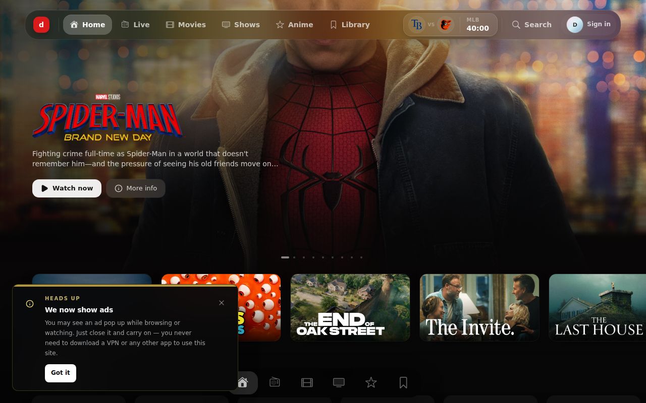 Screenshot: dulo.cx piracy streaming site