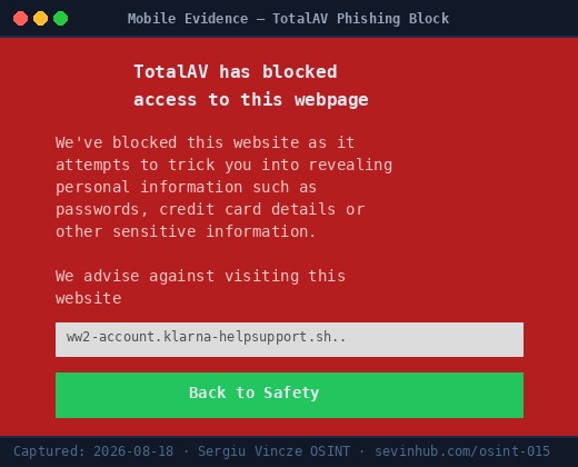 Case 015 — TotalAV blocking phishing page